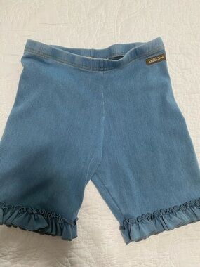 Matilda Jane Dusty Blue Ruffle Hem Knit Shorts